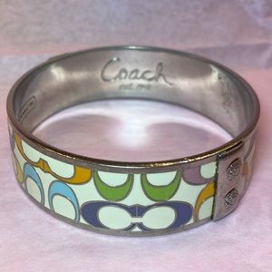 Coach multicolor bangle bracelet.
